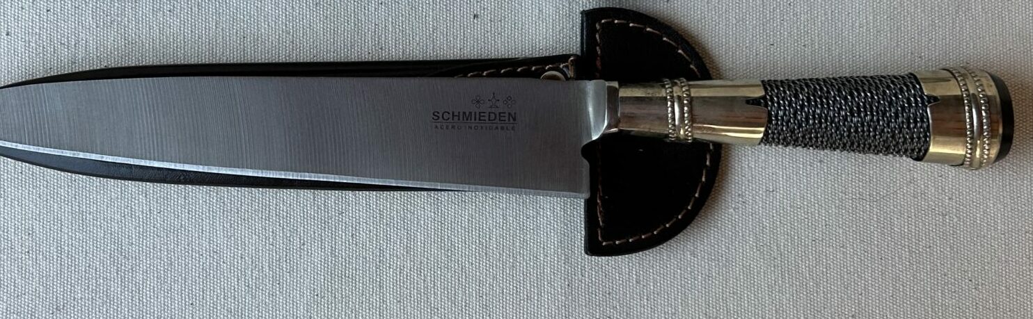 Cuchillo combinados en Alpaca y madera hoja de 20cm