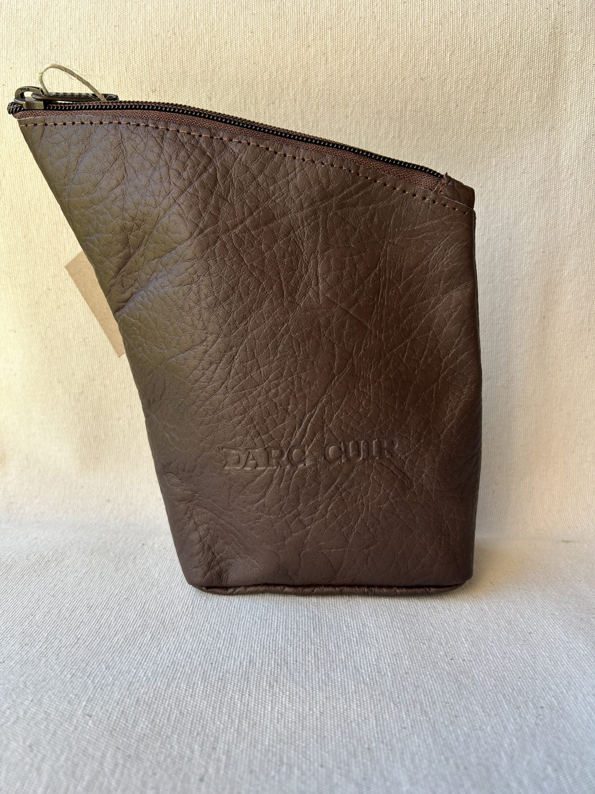 Estuche matero cuero art 2266(Marrón oscuro /graneado)