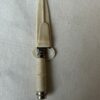 CUCHILLO TEJIDO SUPER FINO EN TIENTO 1 MONDONGILLO PUNTERA DE ALPACA VAINA EN CUERO CRUDO ACERO INOXIDABLE HOJA DE 14 CM - Image 2