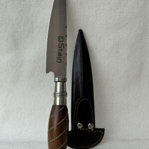 Cuchillo cabo de madera con detalle en hilo fino en Alpaca hoja en acero inoxidable de 14cm (STEIN)440