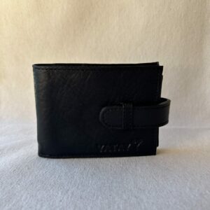 Billetera de hombre de cuero c/rabillo y volante art 8143(NEGRO)