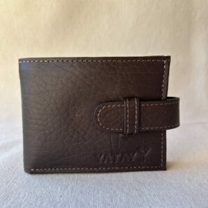 Billetera Dolar de cuero c/rabillo y volante art 8143(marrón)