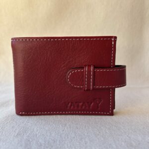 Billetera Dolar de cuero c/rabillo y volante art 8143(bordo)