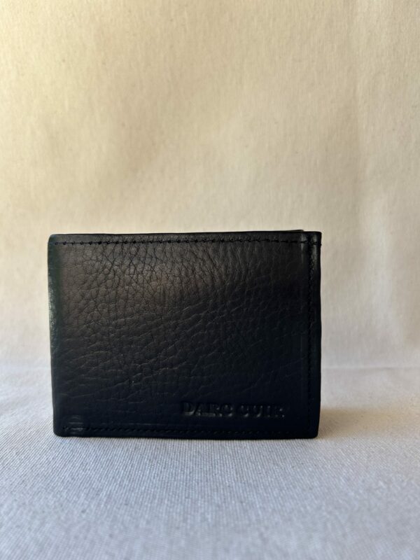 Billetera de cuero con tarjetero desmontable art 2051(negro)