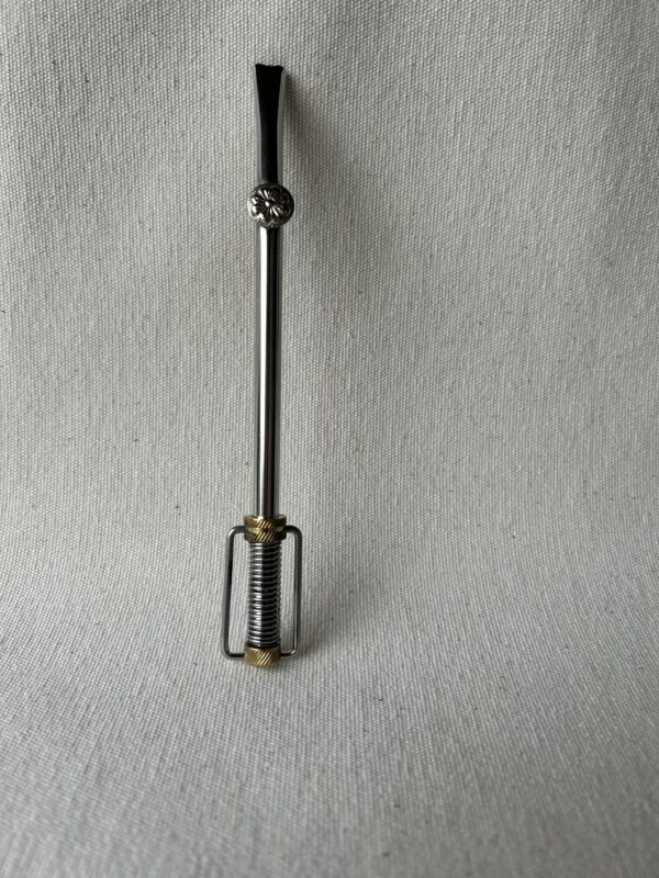Bombilla de acero inoxidable caño fino c/varios dijes disponibles - Image 3