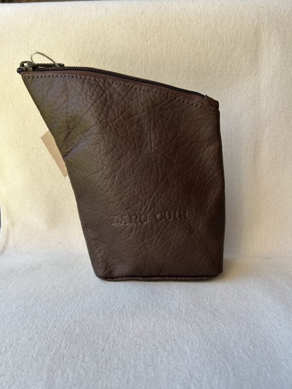 Estuche matero cuero art 2266(Marrón oscuro /graneado) - Image 5