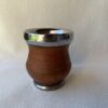 Mate de madera de Algarrobo con virola y pie en acero inoxidable modelo copita art(102) - Image 3