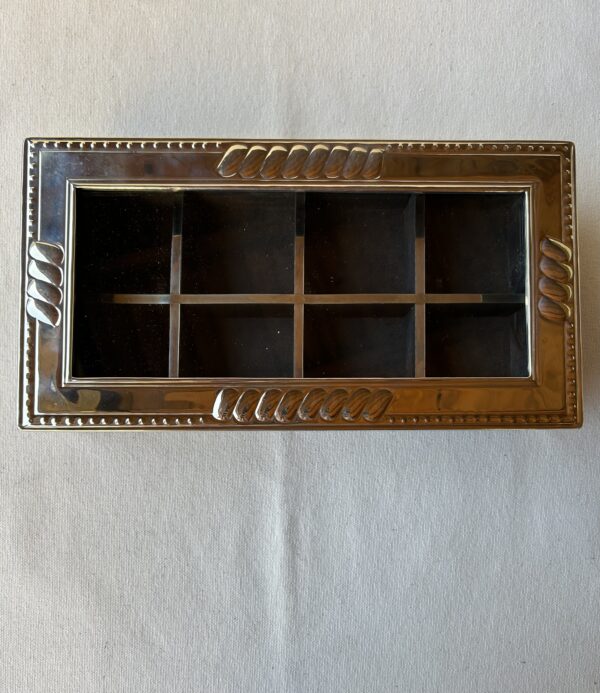 Caja para té en Alpaca y madera x8 - Image 3