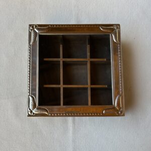 Caja de té en Alpaca y madera x9
