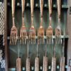JUEGO PARA 6 COMENSALES EN MADERA Y ACERO INOXIDABLE CM613