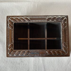 CAJA DE TE X6 ALPACA Y MADERA