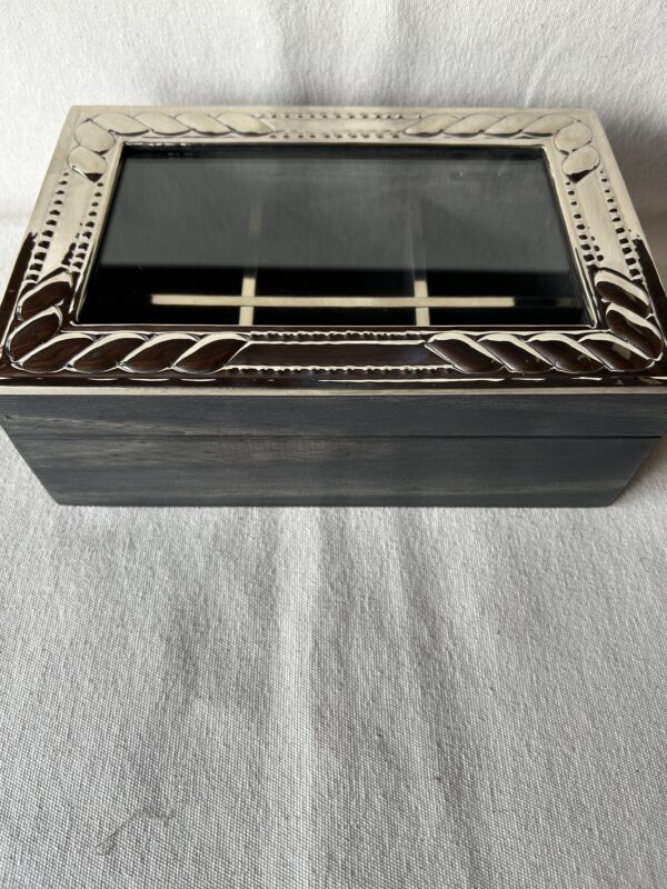 CAJA DE TÉ X4 ALPACA Y MADERA