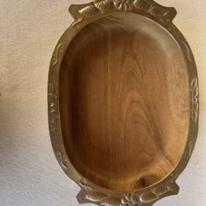 BATEA EN MADERA PACARÁ TODO ALPACA 35 CM