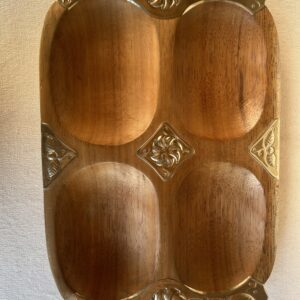 COPETINERO EN MADERA PACARÁ Y ALPACA X4
