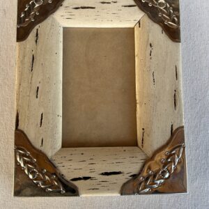 PORTA RETRATO DE CARDÓN Y PUNTERAS EN ALPACA. MEDIDAS 10X15